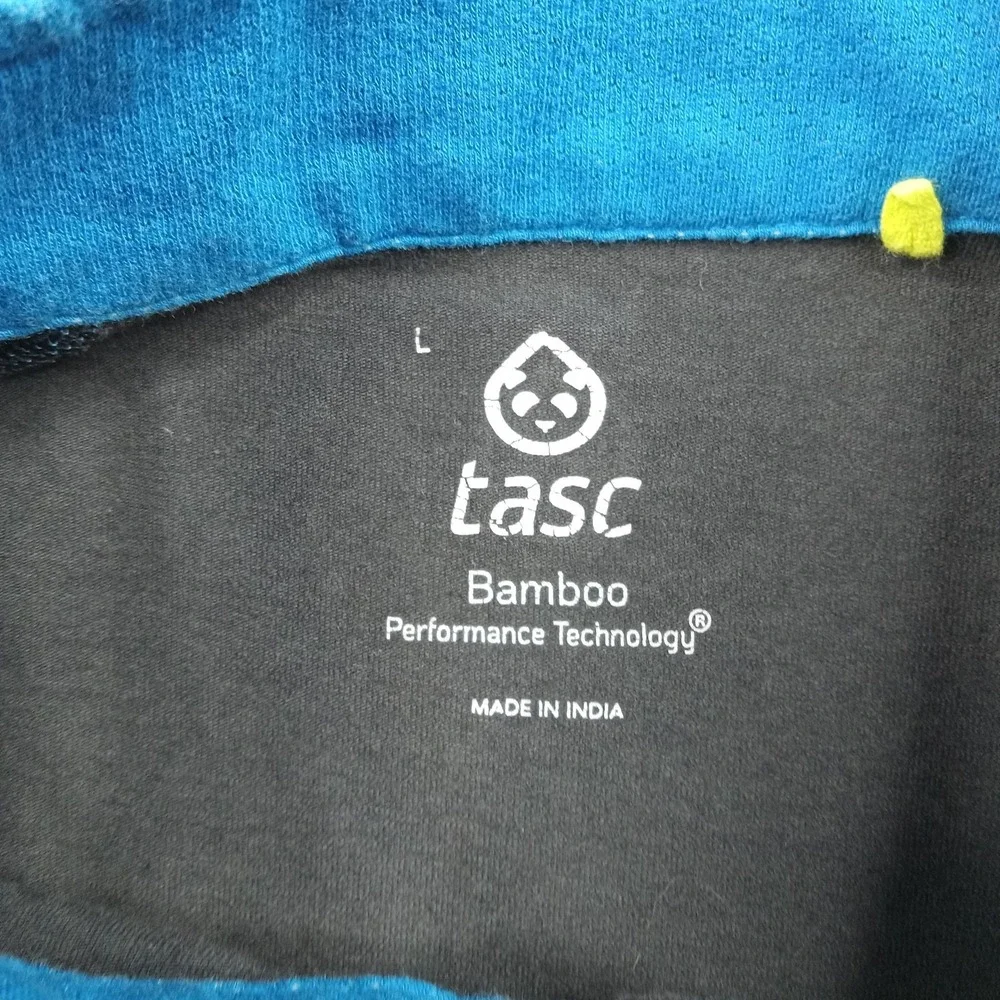 Tasc Pullover Mens‎ Large Gray Bamboo 1/4 Zip Long Sleeve Athletic Top Gym
